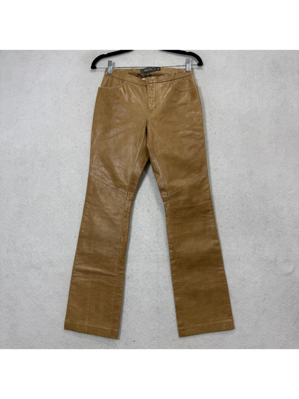 GAP Pants Womens 0 Brown Leather Bootcut Lined Pockets Vintage Y2K Fall
